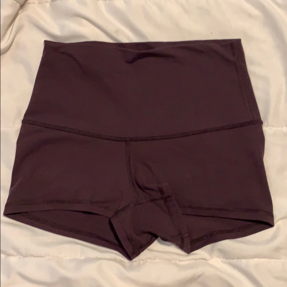 Lululemon deep purple high waisted boogie shorts